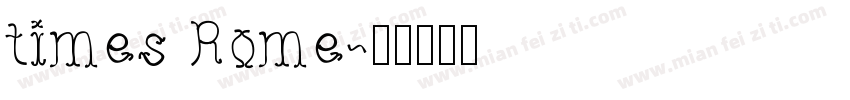 times Rome字体转换